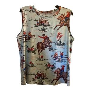 Western Themed Sleeveless Top
